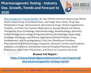 Pharmacogenetic Testing Market
