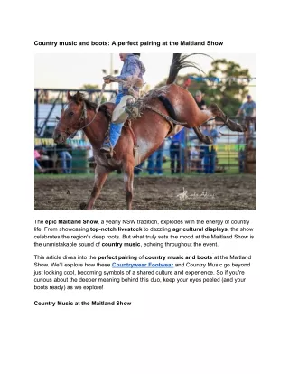 Country music and boots_ A perfect pairing at the Maitland Show