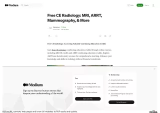 Free CE Radiology: MRI, ARRT, Mammography, & More