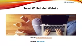 Travel White Label Website