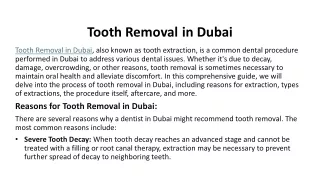 Tooth Removal in Dubai