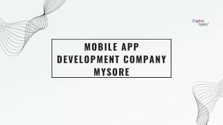 mobile app development company Mysore