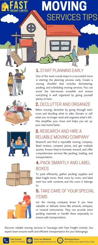 Moving Services Tips for Tauranga Residents | Fast Freight Infographic