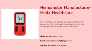 Hemometer Manufacturer, Best Hemometer Manufacturer