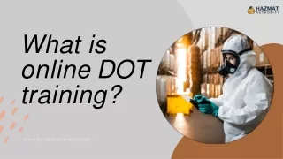 What is online DOT training?