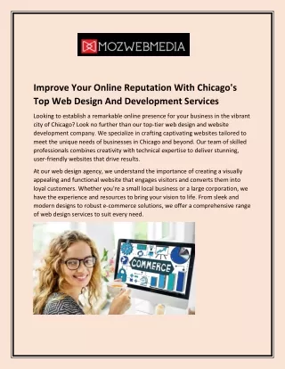 Improve Your Online Reputation with Chicago's Top Web Design and Development Services