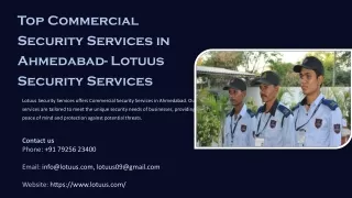 Top Commercial Security Services in Ahmedabad, Commercial Security Services in A