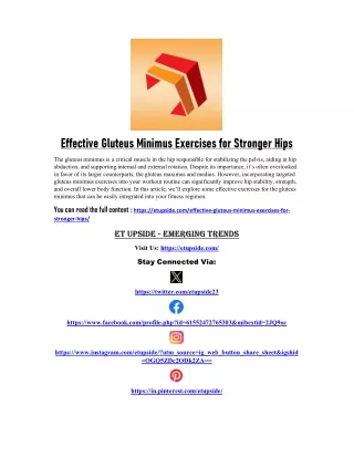 Effective Gluteus Minimus Exercises for Stronger Hips