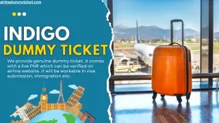 Streamline Your Travel with IndiGo Dummy Tickets.