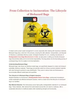 From Collection to Incineration_ The Lifecycle of Biohazard Bags