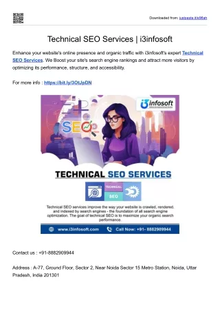 Technical SEO Services - i3infosoft