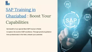 "Beyond Basics: Advanced SAP Training in Ghaziabad"