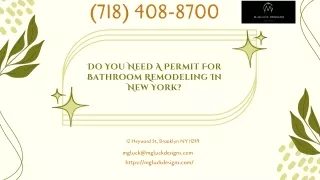 Do You Need A Permit For Bathroom Remodeling In New York?