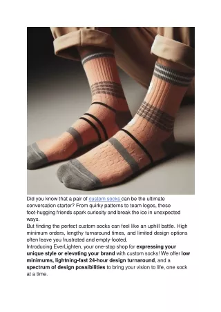 Custom Socks with Your Logo - Designs in 24 Hours with EverLighten