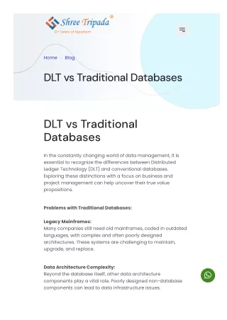 DLT vs Traditional Databases | Shree Tripada