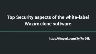 Top Security aspects of the white-label Wazirx clone software