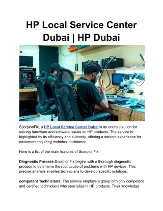 HP Local Service Center Dubai | HP Dubai