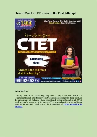 How to Crack CTET Exam in the First Attempt