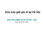 Sửa máy giặt giá rẻ tại Hà Nội