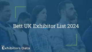 Bett UK Exhibitor List 2024