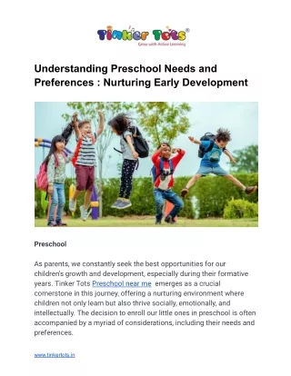 Preschool near me