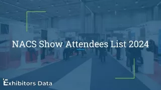 NACS Show Attendees List 2024