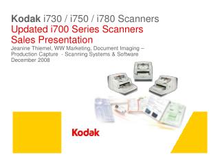 KODAK i700 Series Scanners (i730/i750/i780)