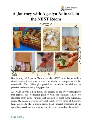 A Journey with Agastya Naturals in the NEST Room