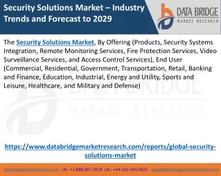 Security Solutions Market