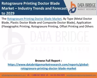 Rotogravure Printing Doctor Blade Market