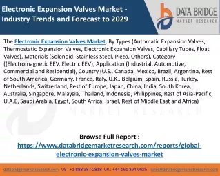 Electronic Expansion Valves Market