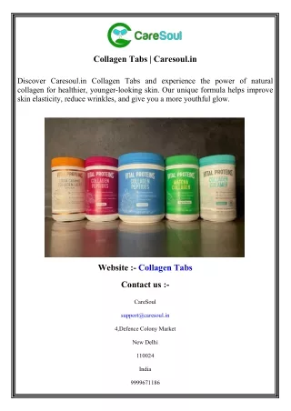 Collagen Tabs   Caresoul.in