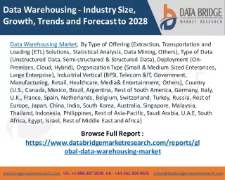 Data Warehousing Market – Industry Trends and Forecast to 2028