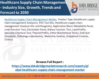 Healthcare Supply Chain Management Market – Industry Trends and Forecast to 2030