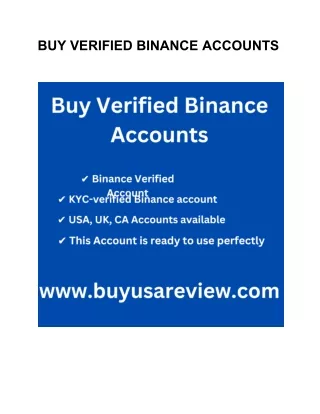 BUY VERIFIED BINANCE ACCOUNTS