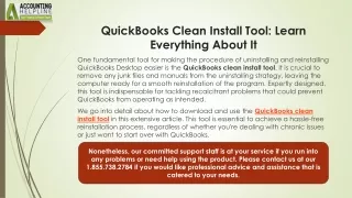 Easy way to terminate QuickBooks Clean Install Tool