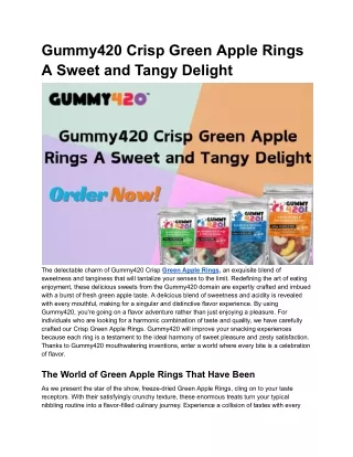 High Potency Green Apple Rings & Sour Neon Rings | Gummy 420