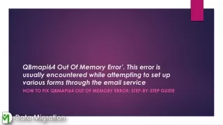 How to Fix QBmapi64 Out Of Memory Error  Step-by-Step Guide