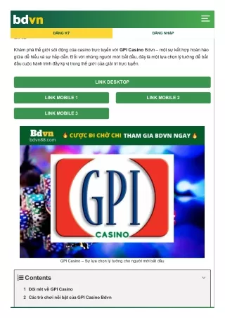 GPI CASINO – SỰ LỰA CHỌN LÝ TƯỞNG CHO NGƯỜI MỚI BẮT ĐẦU