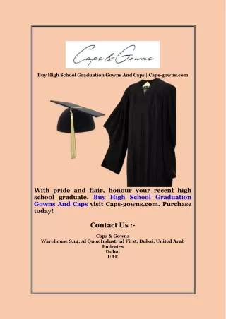 Buy High School Graduation Gowns And Caps  Capsgowns com