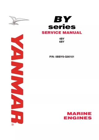 Yanmar 4BY Marine Diesel Engine Service Repair Manual