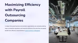 Maximizing Efficiency with Payroll Outsourcing Companies