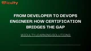 From Developer to DevOps Engineer How Certification Bridges the Gap