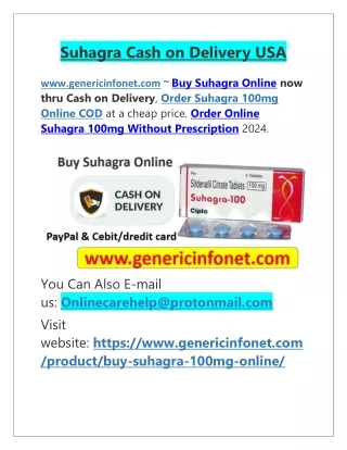 Suhagra Cash on Delivery USA