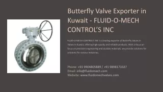 Butterfly Valve Exporter in Kuwait, Best Butterfly Valve Exporter in Kuwait