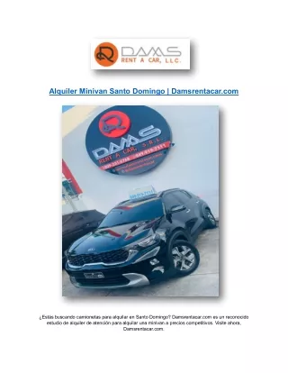 Alquiler Minivan Santo Domingo | Damsrentacar.com