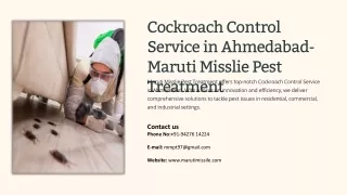 Cockroach Control Service in Ahmedabad, Best Cockroach Control Service in Ahmeda