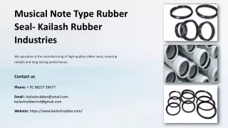 Musical Note Type Rubber Seal, Best Musical Note Type Rubber Seal Manufacturer