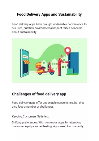 Food Delivery Apps and Sustainability