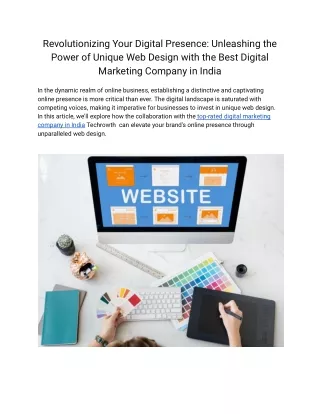 Revolutionizing Your Digital Presence: Unleashing the Power of Unique Web Design